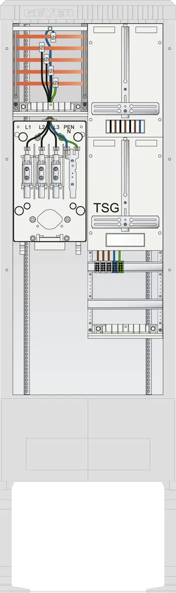 ABN Zähleranschlusssäule 1 ZP, TSG, 5pol SZ205ZZ1512