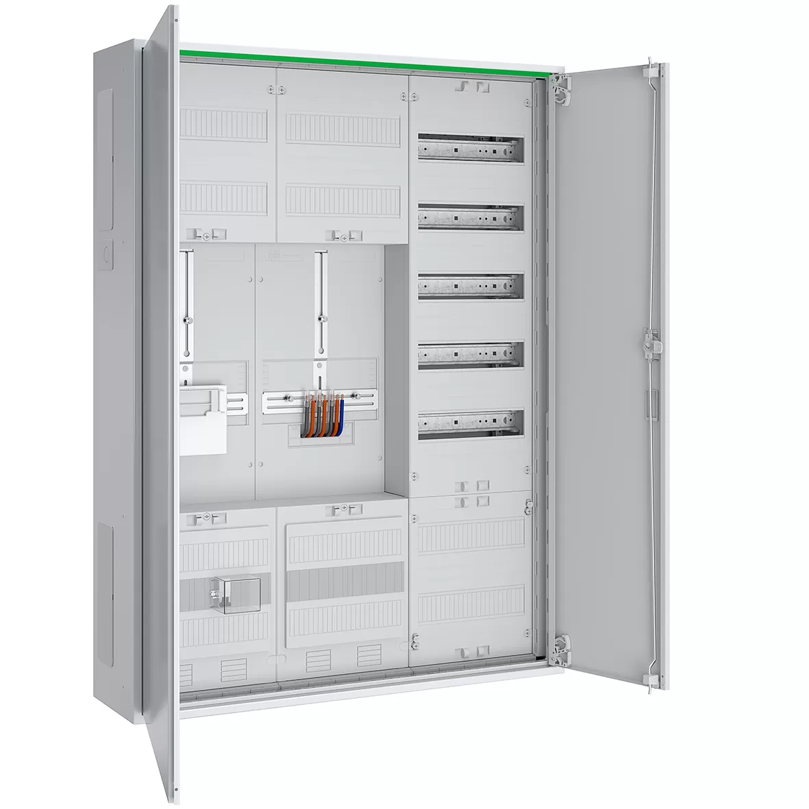 ABN Zählerschrank 3Pkt 1Z 1T 1V 1APZ HLAK/Kanal IP44 SKII 5-polig BxHxT: 800x1100x210mm ABNRS307Z0071