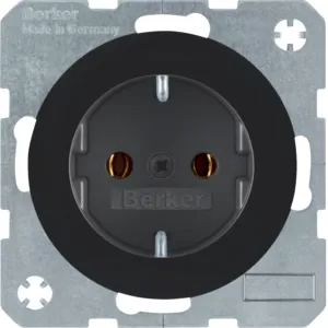 Berker Steckdose SCHUKO R.1/R.3 schwarz glänz 41432045