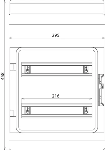 Dehn Isolierstoffgehäuse Aufputz IP54 f.Reiheneinbaugeräte 24 Teilungseinheit. 902472