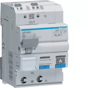 Hager AFDD mit FI-LS 1P+N 6kA C-6A 30mA A 3M ARF956D
