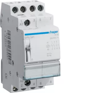 Hager Fernschalter 4S 24V AC 12V DC 16A EPN541