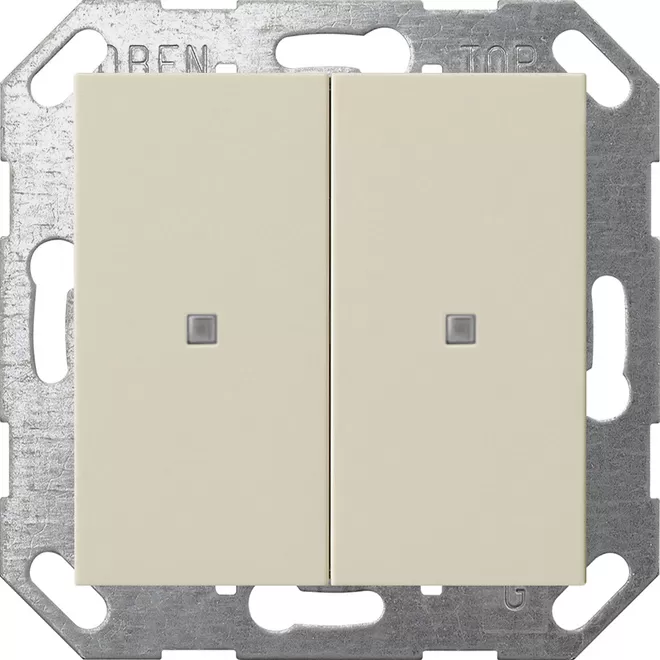 Gira KNX Taster Wippe 2f System 55 Cremeweiß 517301