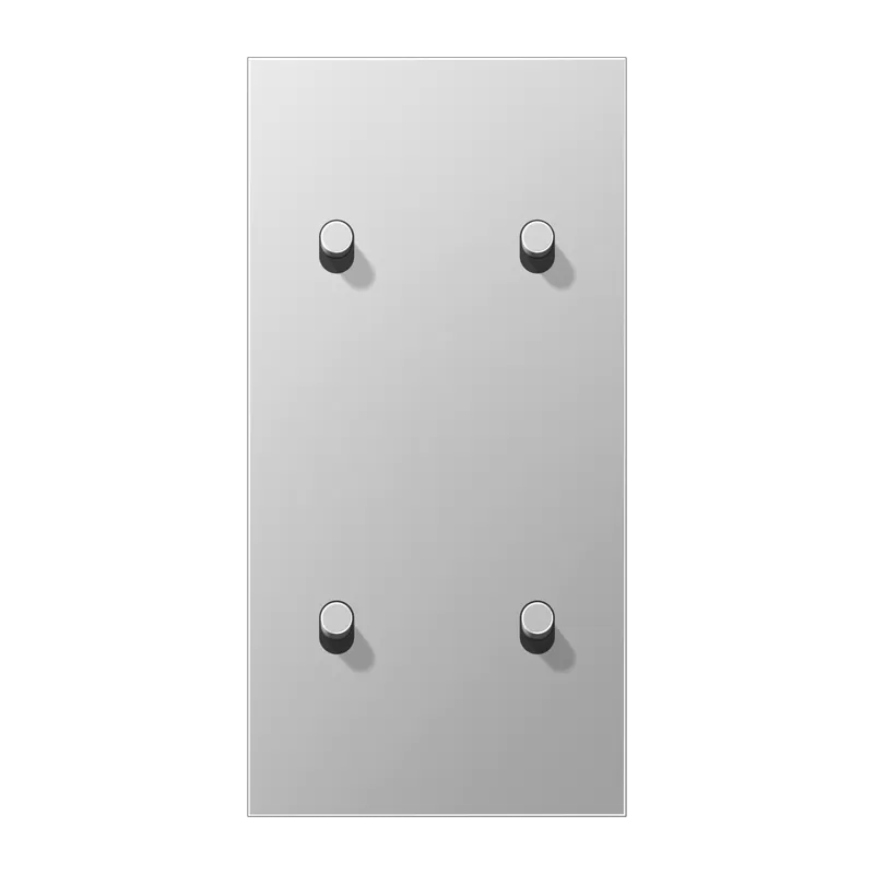 Jung Abdeckung mit Kipphebel, Zylinder, 2fach, 2 x 2 Kipphebel, senkrecht, Serie LS 1912, Aluminium AL12-25R0