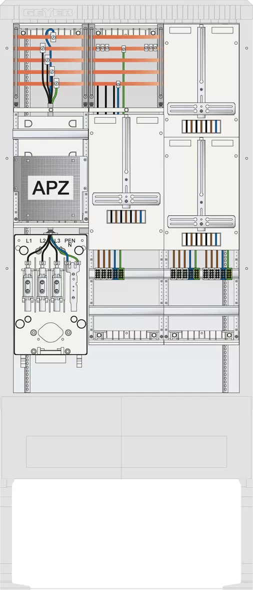 ABN Zähleranschlusssäule 3 ZP, APZ, 5pol SZ207ZA3502