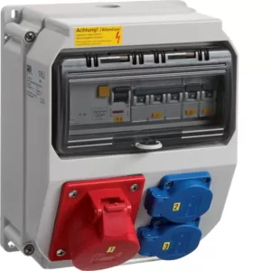 Hager Steckdosenkombination,1xCEE16A,2xSchuko ZAY15Z