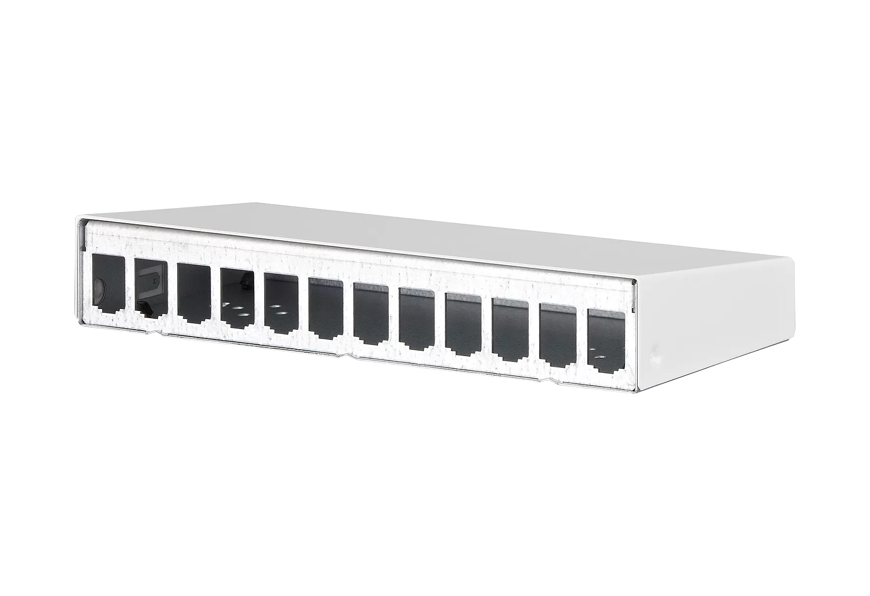 Metz Connect Modul AP-Gehäuse 12 Port reinweiß, unbestückt 130861-1202-E