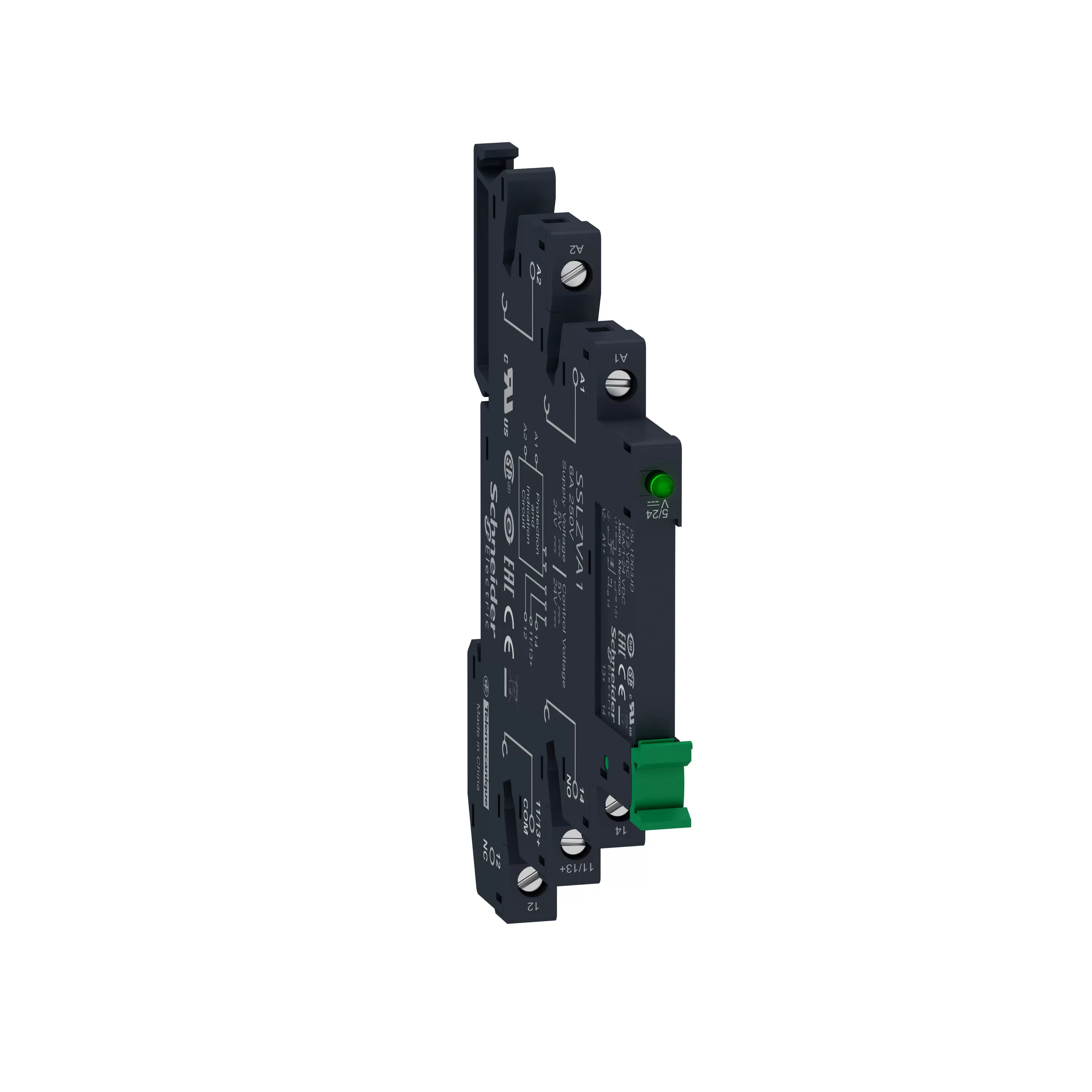 Schneider Electric Schmales Halbleiterrelais nss 24-280VAC/2A 3-12VDC Sockel Schraub montiert SSL1A12JDPV