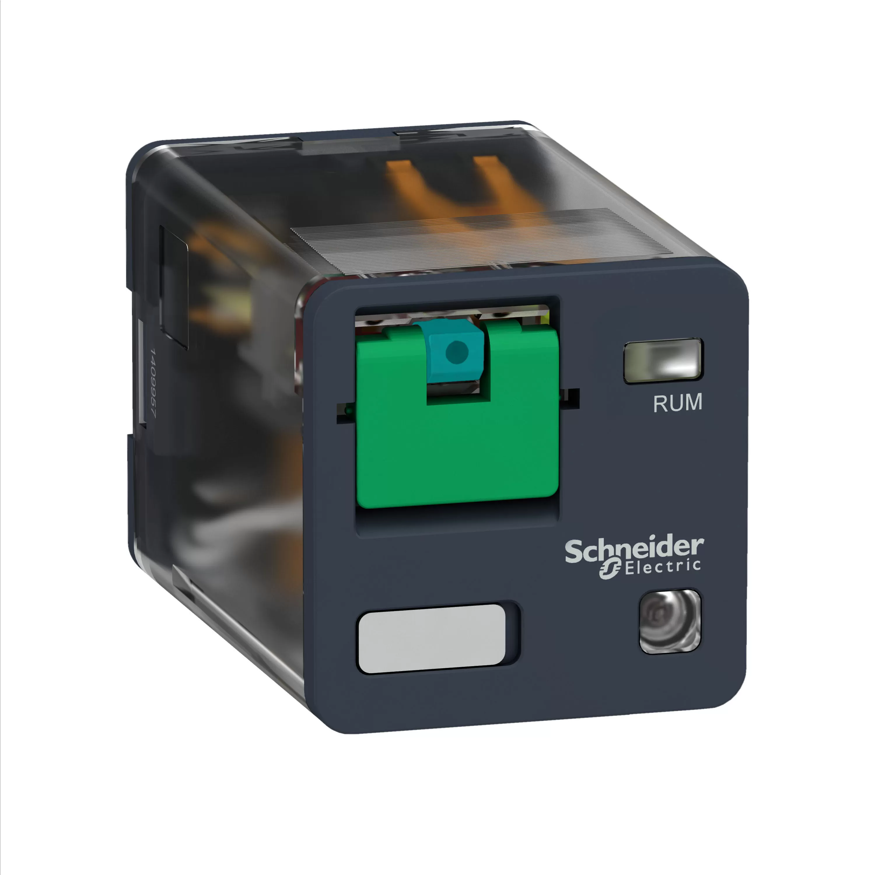 Schneider Electric Steckbare Universalrelais RUM, 3 W, 10 A, 12 VDC, mit LED, mit Prüftaste RUMC32JD