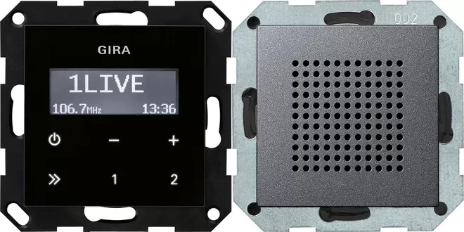 Gira UP-Radio RDS Lautsprecher System 55 Anthrazit 228028