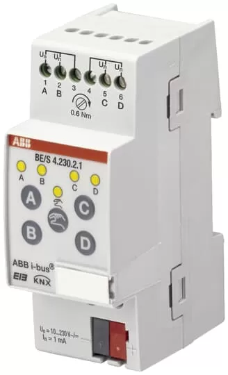 ABB BE/S4.230.2.1 Binäreingang, 4fach, 10-230 V, REG 2CDG110091R0011