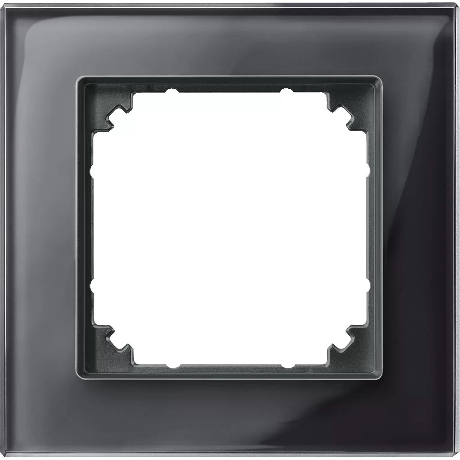 Merten M-PLAN-Echtglasrahmen, 1fach, Onyxschwarz 489103