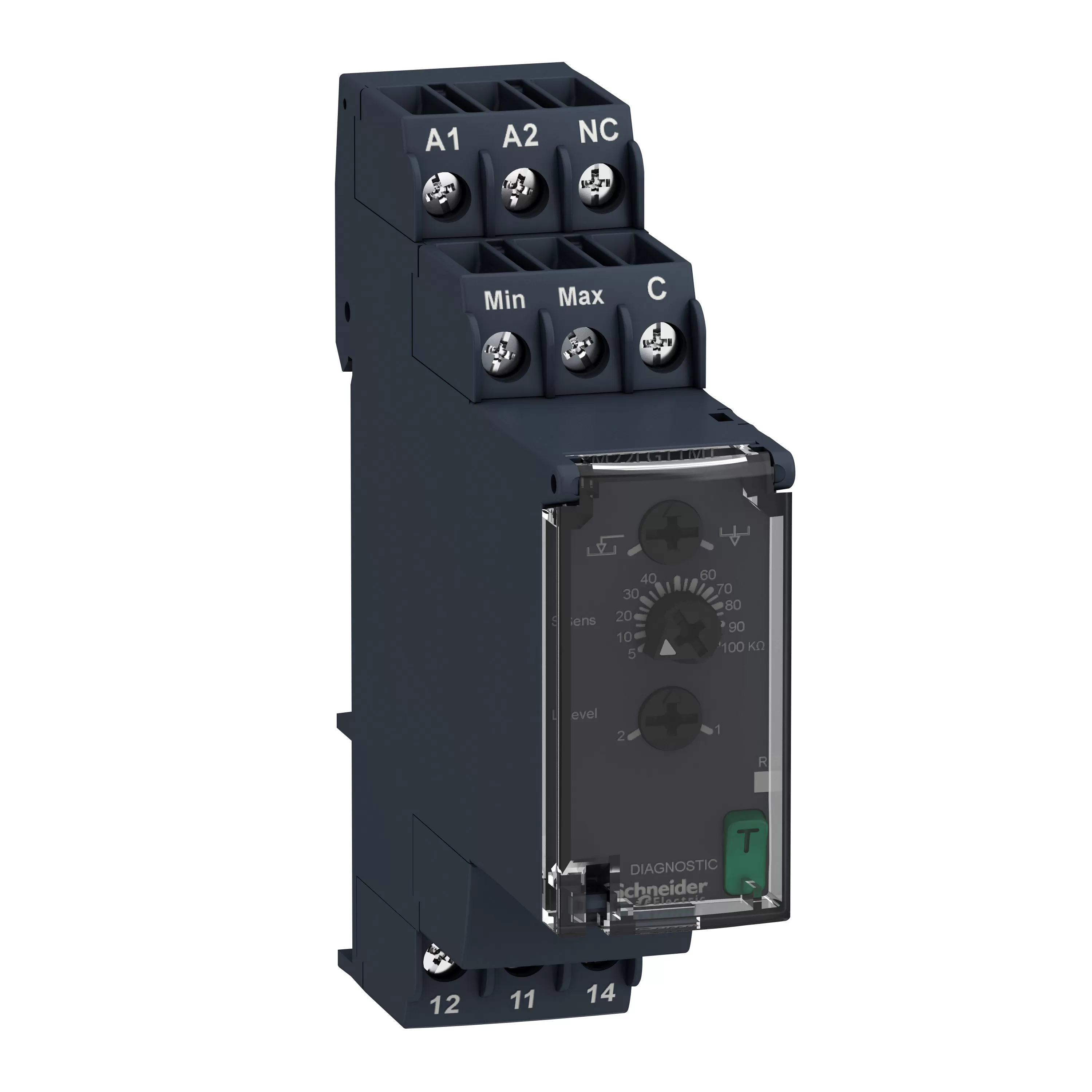 Schneider Electric Niveaurelais, 5 k-100 kOhm, 380-415 VAC, 1 W RM22LG11MT