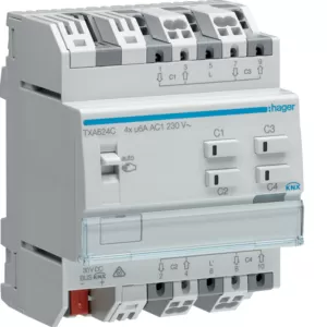 Hager Rolll.-/Jalousieaktor 4f KNX easy, 230V TXA624C