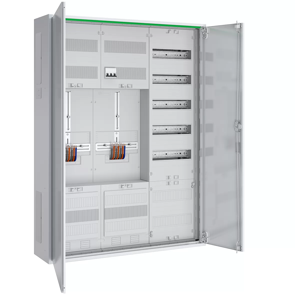 ABN Zählerschrank 3Pkt 2Z 1V 1APZ, HS IP44 SKII 5-polig BxHxT: 800x1100x210mm ABNRS307Z0082