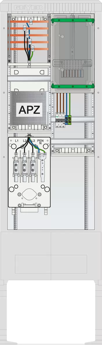 ABN Zähleranschlusssäule 1 ZP, APZ, 5pol SZ205ZA1506