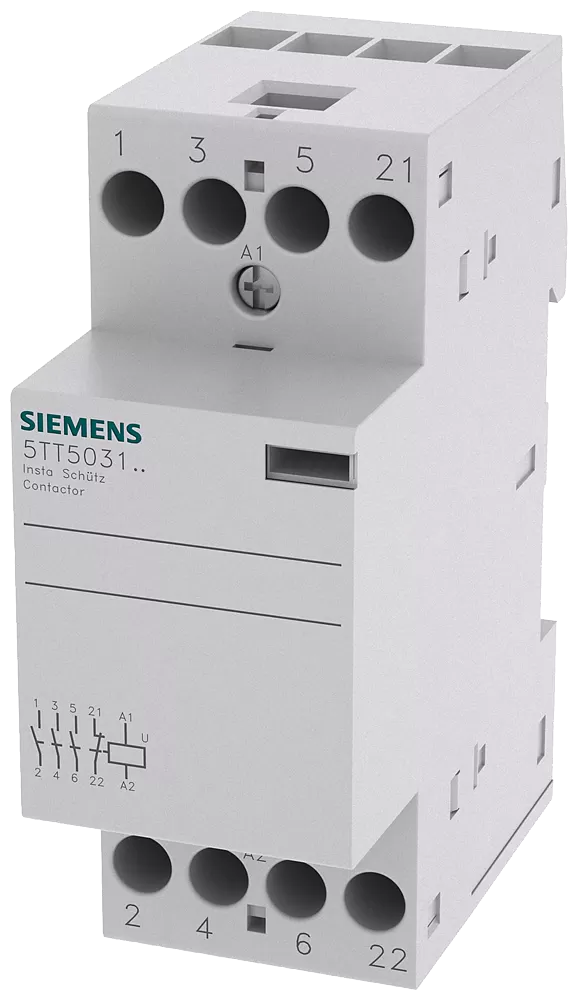 Siemens INSTA-Schütz mit 3 Schließern und 1Ö Kontakt für AC 230V, 400V 25A 5TT50310