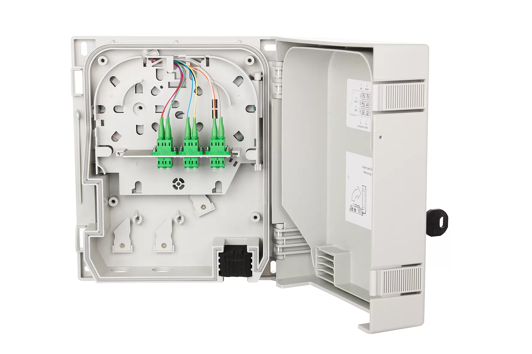 Metz Connect OpDAT HP 6xLC-D APC (grün) OS2 splice, mit Schloss, Größe S 1503597606-F