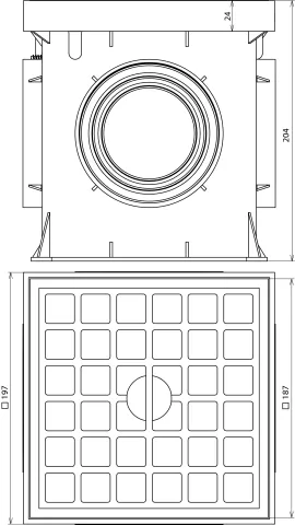 Dehn UF-Trennstellenkasten Kunststoff 197x197x204mm ohne Trennstelle 549051