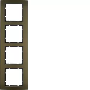 Berker Rahmen 4fach B.3 Alu, braun/anthrazit 10143001