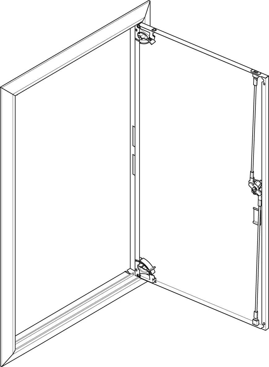 ABN Blendrahmen + Volltür für UP/HW-Feldverteiler 2x7-reihig GBRU27T