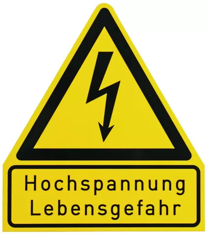 Dehn WuH-Schild  Hochspannung - Lebensgefahr Werkstoff: Kunststoff Ersatz für Art.Nr. 700030 700055