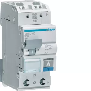 Hager AFDD mit LS 1P+N 6kA B-6A 2M ARC906D