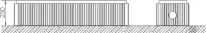 Hager BodAufbSock,KVS,Gr.2,H:250mm ZAX016