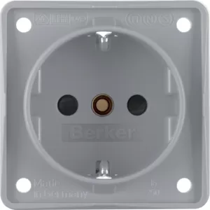 Berker Steckdose SCHUKO erh BS ITG grau matt 941952506