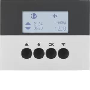 Berker KNX-Funk Jalou-Uhr quickl K.5 alu 85745177