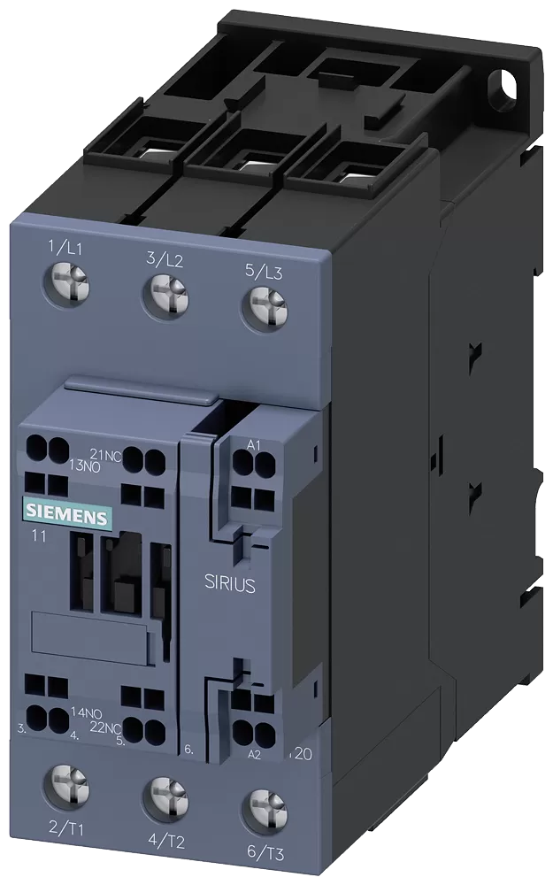Siemens Koppelschütz,AC-3e,80A/37kW/400V,3-polig,DC24V,1S+1Ö,Schraubanschluss/Federzu... 3RT20383KB40
