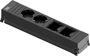Bachmann Power Frame 2xCEE7/3 2xCM Kunststoffprofil 0,2m GST18 916.0601