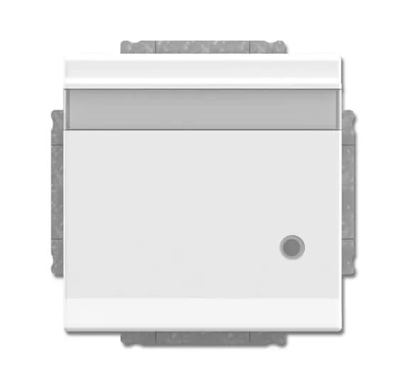 Busch-Jaeger 20 EUKNBL-84 | SCHUKO® Steckdosen-Einsatz mit Klappdeckel, Beschriftungsfeld und LED Kontrolllicht