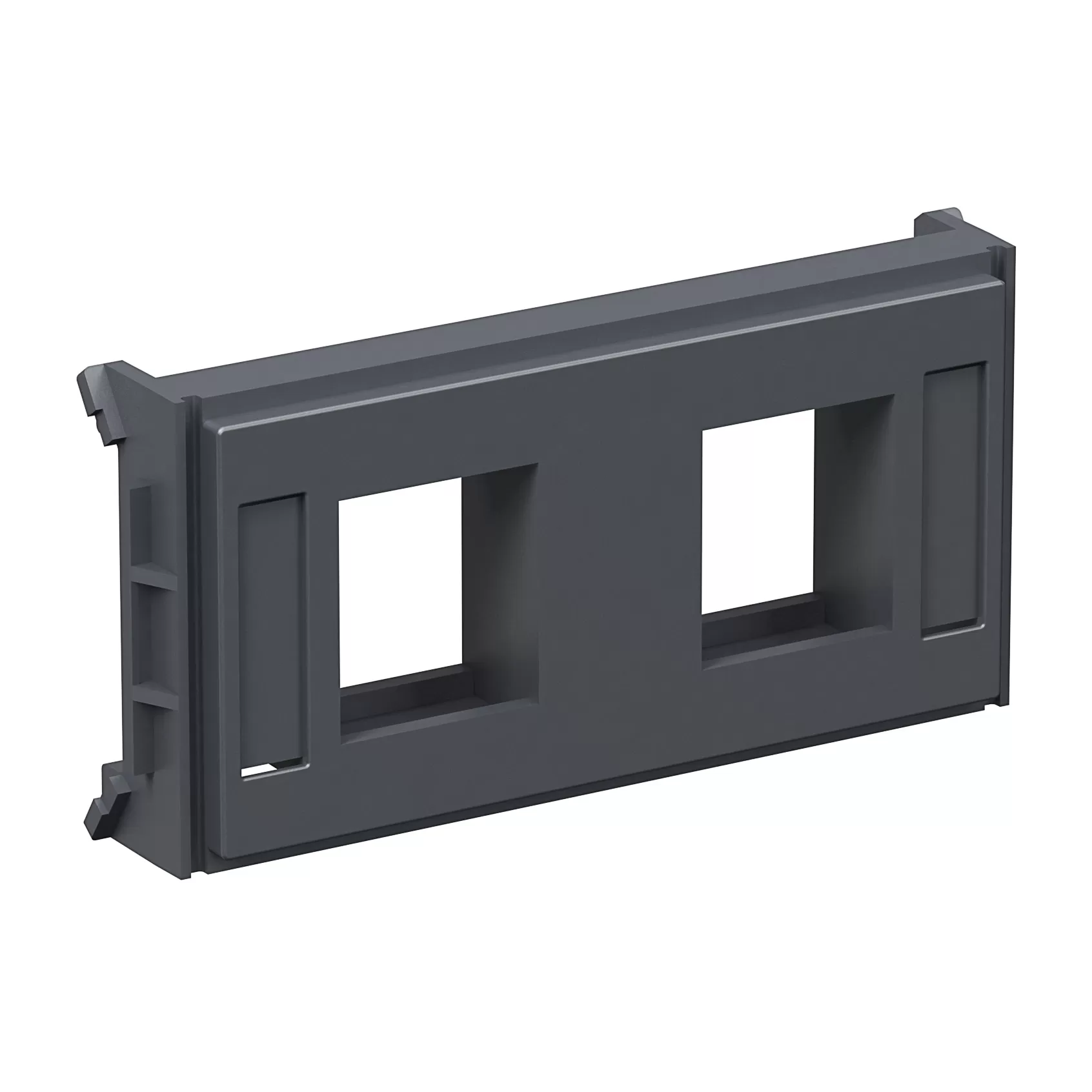 Schneider Electric Montageplatte mit Schriftfeld, 2XAMP 110 CONN.-BU. grau RAL7021 Typ:CYB-DP 5971812