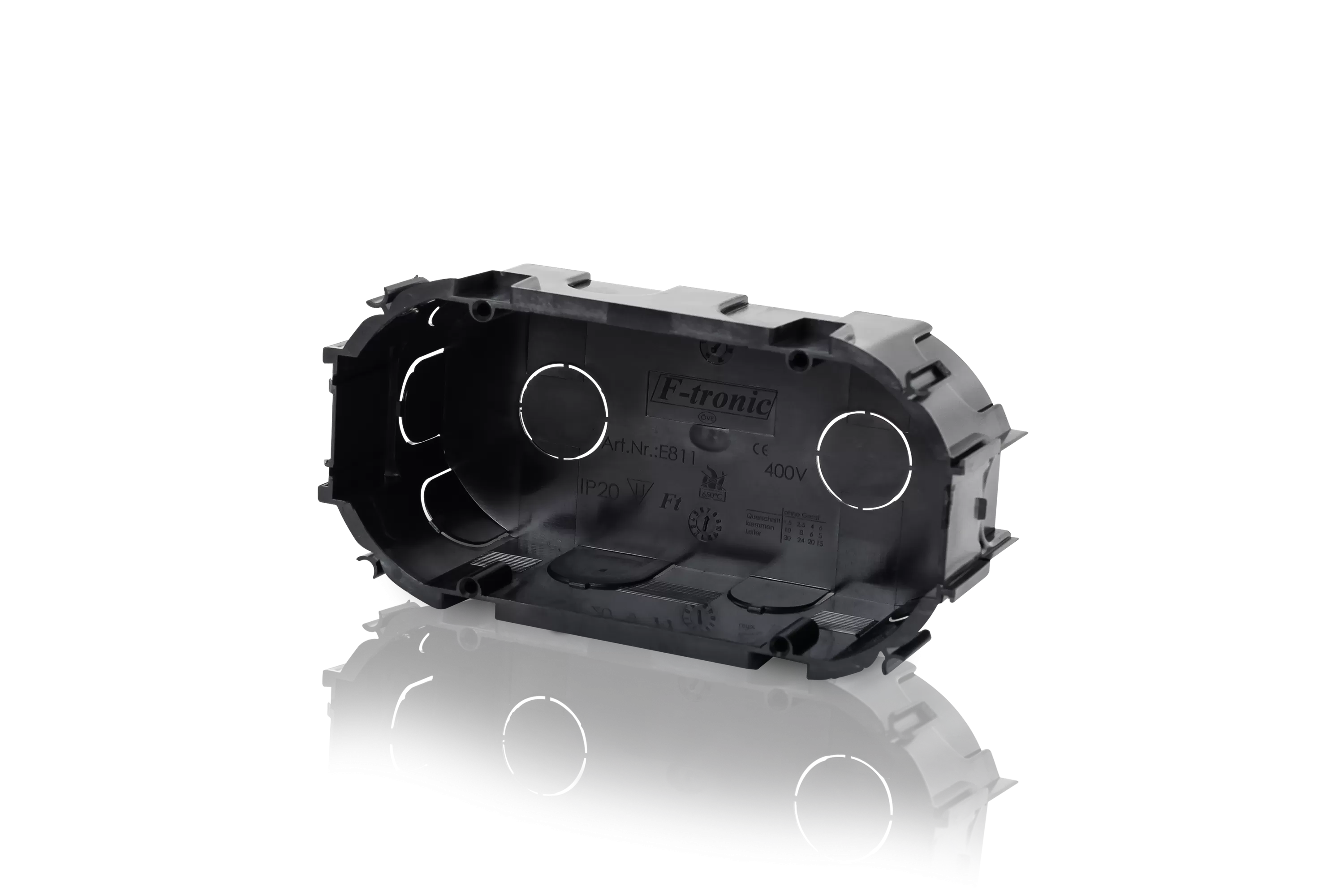 f-tronic UP Gerätedose E811, 2-fach, t=45mm 7310066