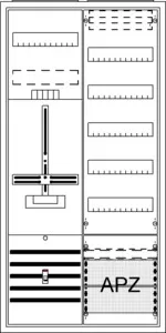 Striebel & John DA27CB Komplettschrank, AP Dreipunkt, A27 1Z1V5A2 2CPX054284R9999
