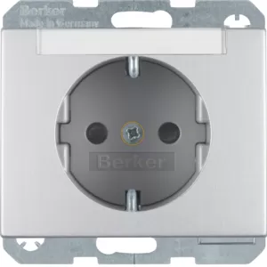 Berker Steckdose SCHUKO m BF u. erh.BS K.5 Alu 47387003