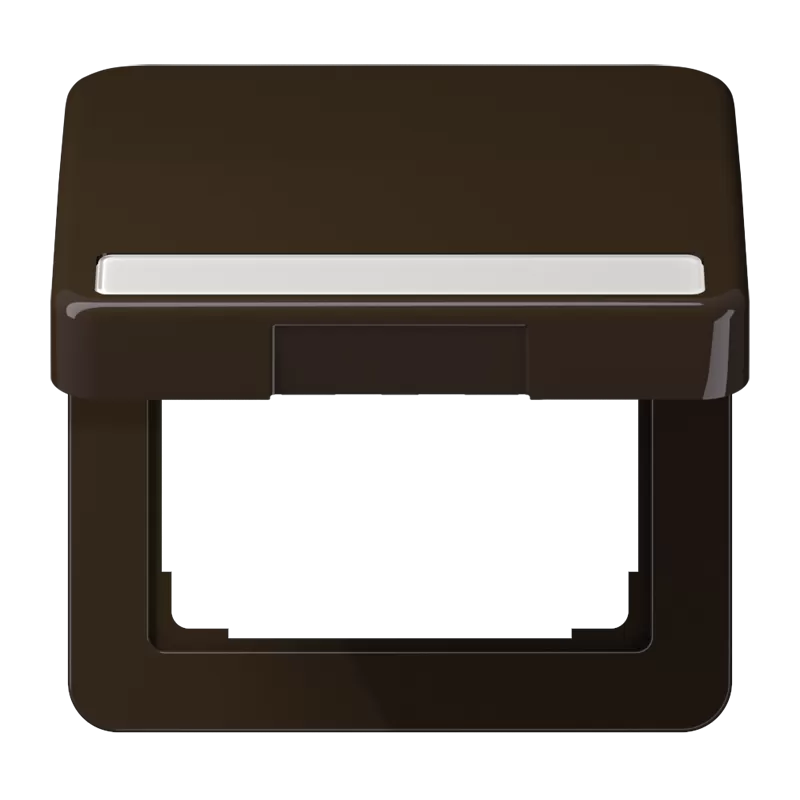Jung Klappdeckel mit Rückstellfeder, mit Schriftfeld, Thermoplast, Serie CD, braun CD590BFNAKLBR