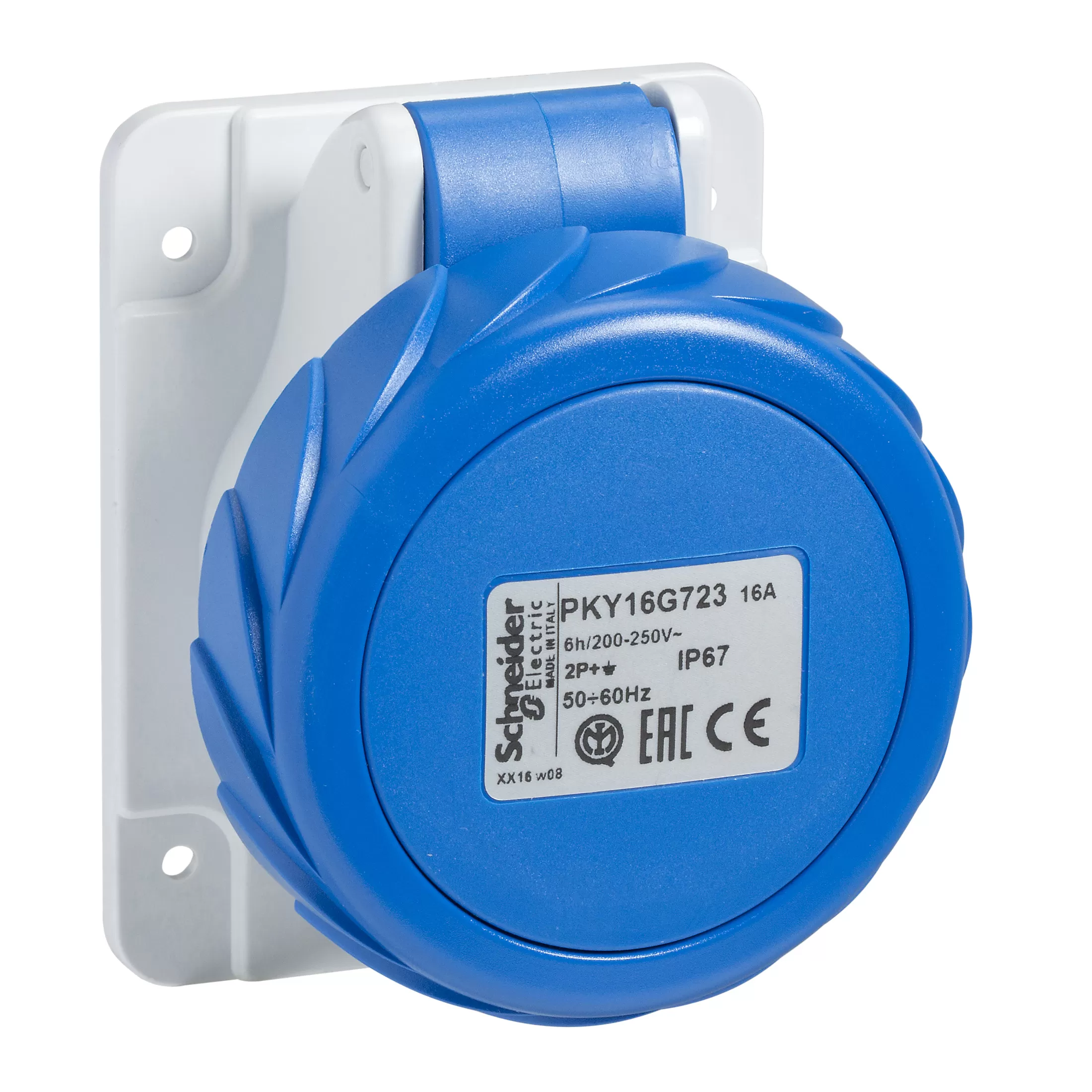 Schneider Electric CEE Anbausteckdosen Schneidklemmen, 16A, 2p+E, 200-250 V AC PKY16G723