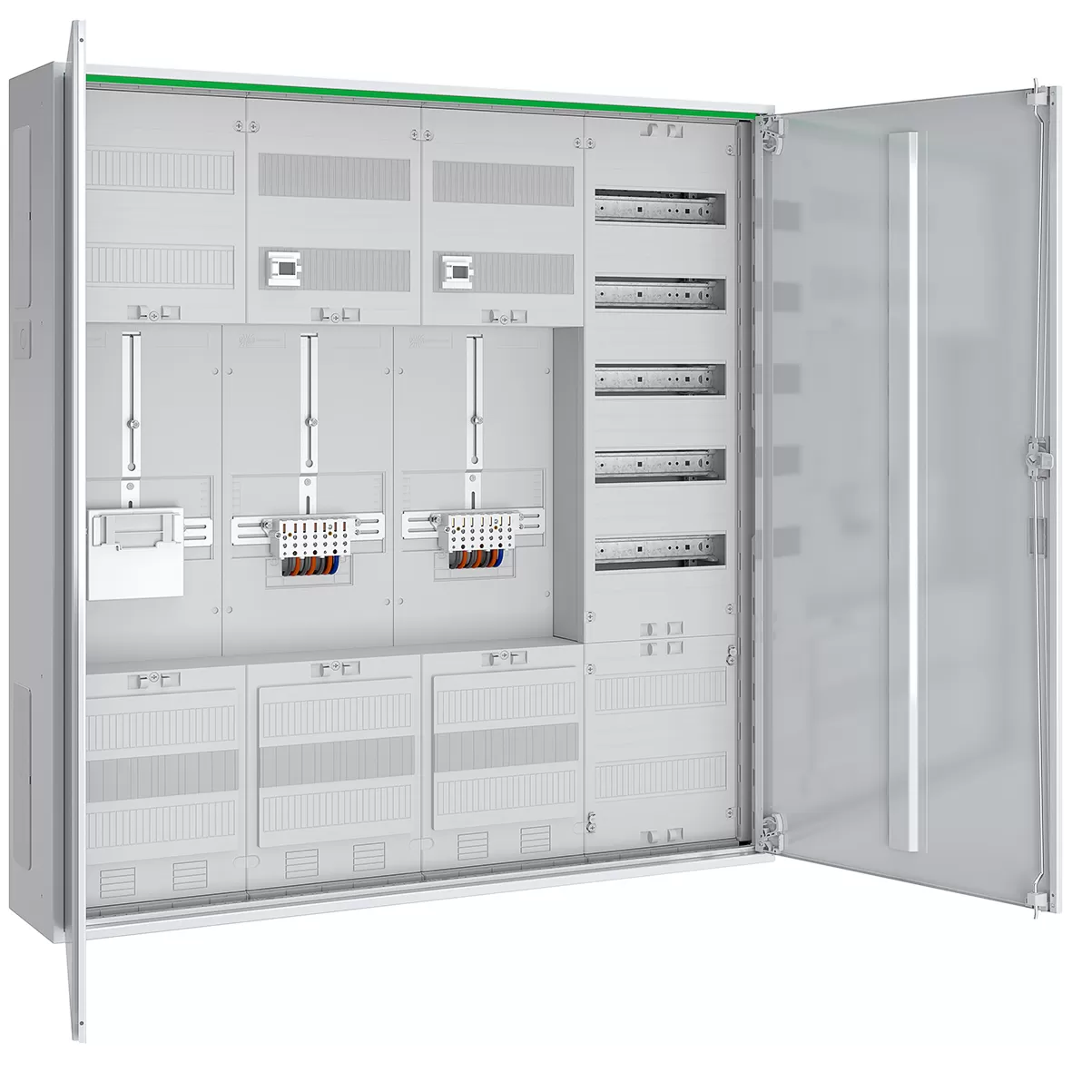 ABN Zählerschrank 3Pkt 2Z 1R 1V 1APZ sHS ZSK IP44 SKII 5-polig BxHxT: 1050x1100x210mm ABNRS407Z0062
