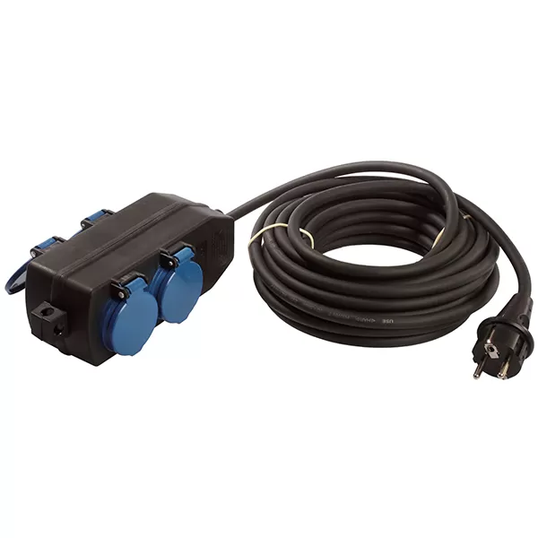 Bachmann Verteilersteckdose 4xCEE7/3 Strom 10m CEE7/7 349.044