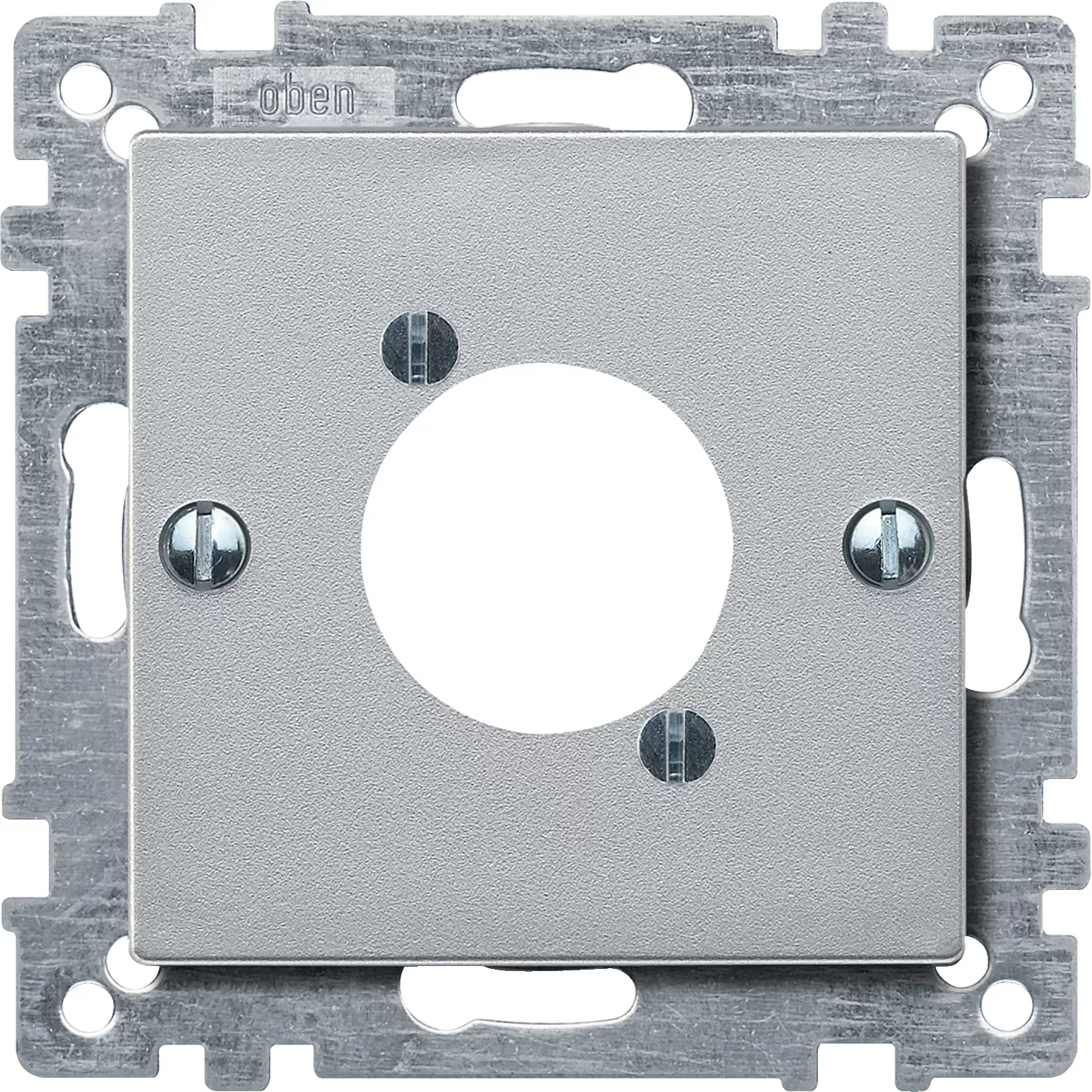 Merten Zentralplatte für Audio-Steckverbinder XLR, aluminium, System M 468960