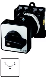 Eaton Umschalter, T0, 20 A, Zwischenbau, 4 Baueinheit(en), Kontakte: 8, 90 °, rastend, ohne 0-Stellung, 1-2, Abwicklungs Nr. 8223 086315