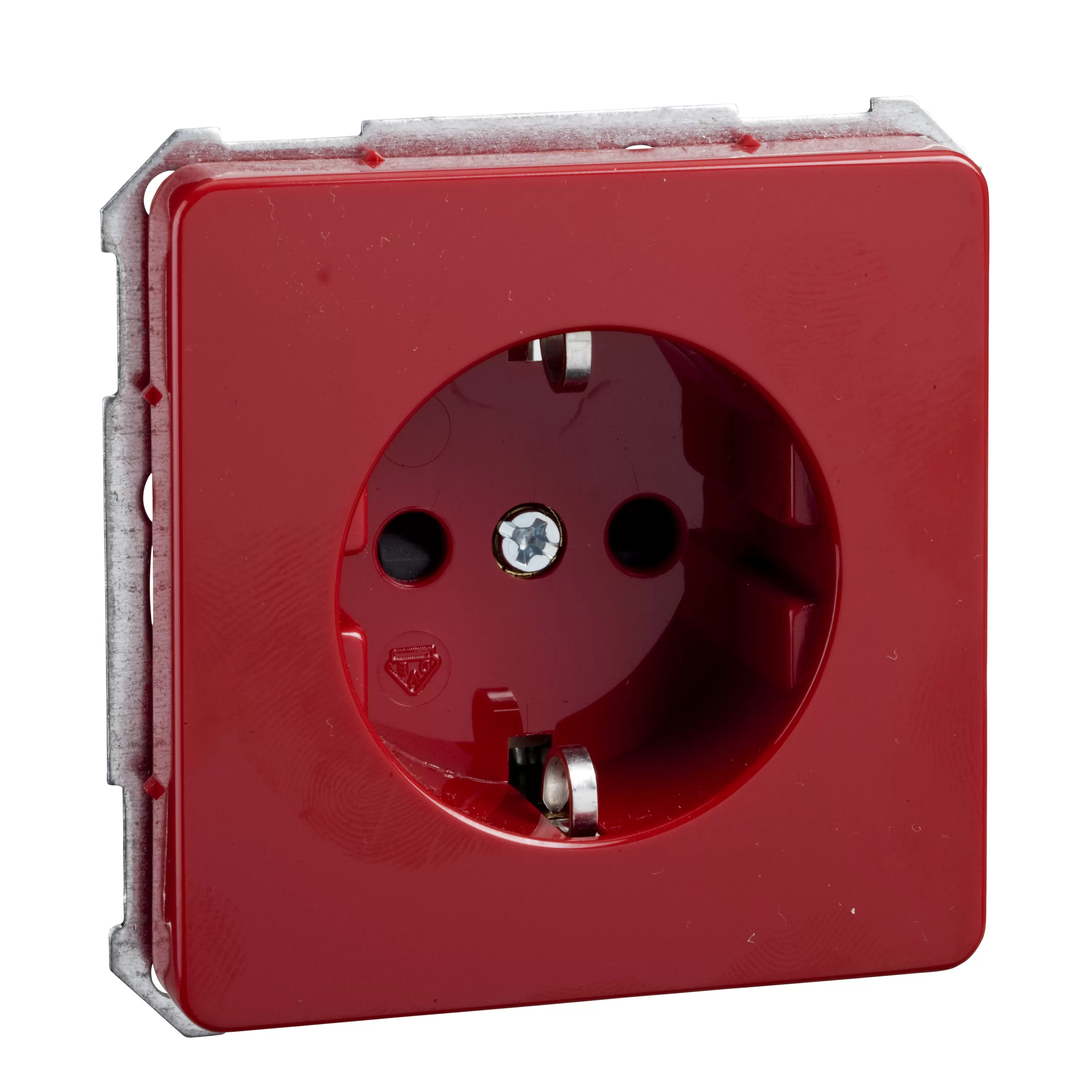 Elso Steckdose mit erhöhtem Berührungsschutz 16A FASHION/RIVA/SCALA Steckklemme rot 205209