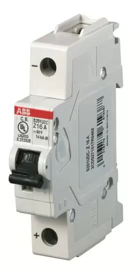 ABB S201UDC-Z2 Sicherungsautomat Z-Char., 14 kA, 2 A, 1P 2CDS271517R0278