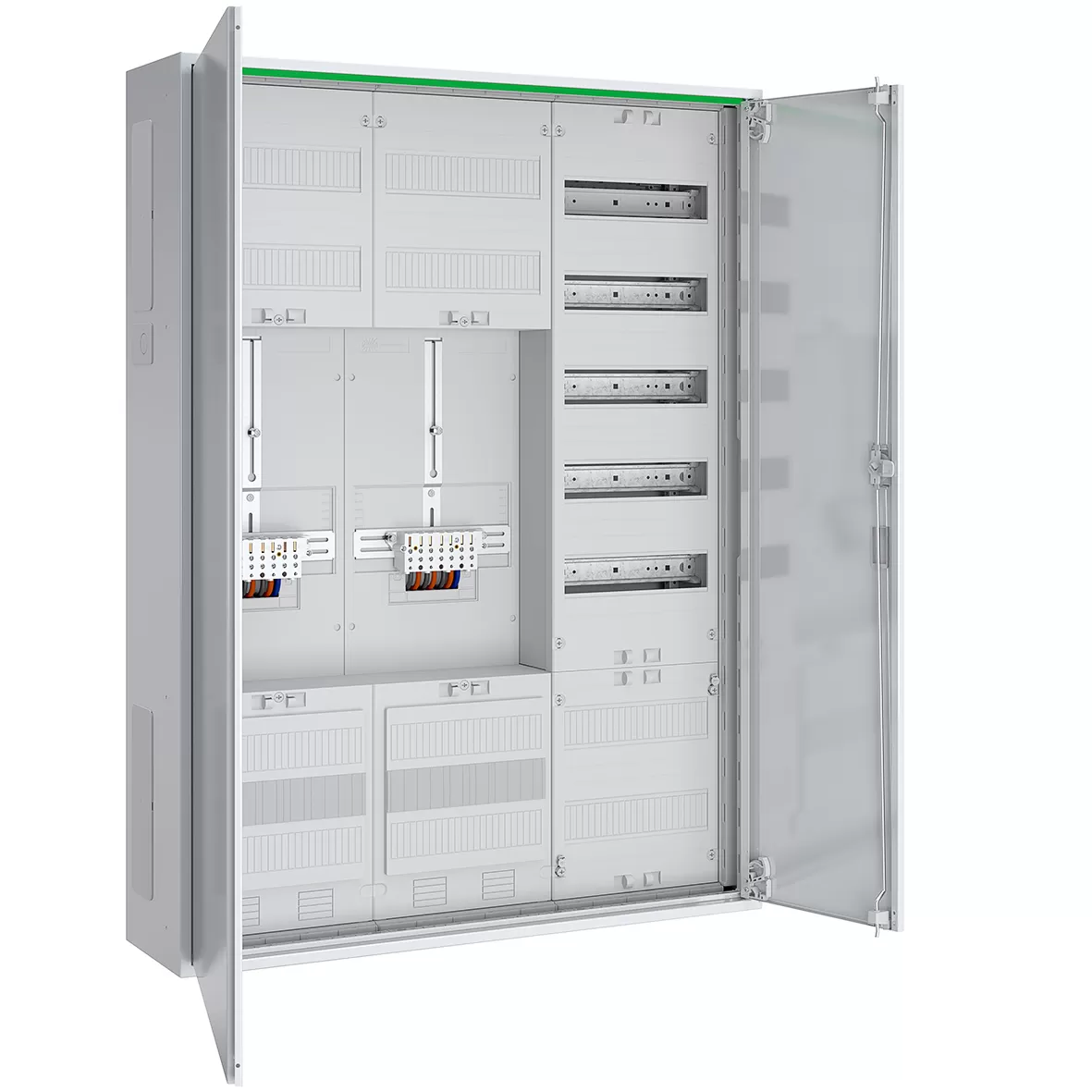 ABN Zählerschrank 3Pkt 2Z 1V 1APZ HLAK/ZSK IP44 SKII 5-polig BxHxT: 800x1100x210mm ABNRS307Z0052
