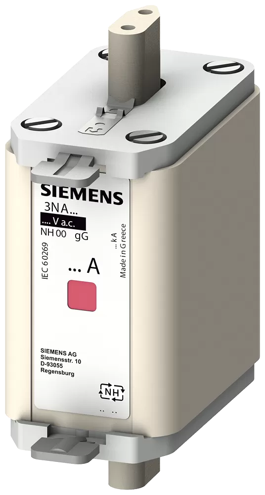 Siemens NH-Sicherungseinsatz, NH00, In: 100 A, gG, Un AC: 690 V, Un DC: 250 V 3NA68306