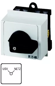 Eaton Umschalter, T0, 20 A, Verteilereinbau, 2 Baueinheit(en), Kontakte: 4, 90 °, rastend, ohne 0-Stellung, USV-NETZ, Abwicklungs Nr. 15542 098851