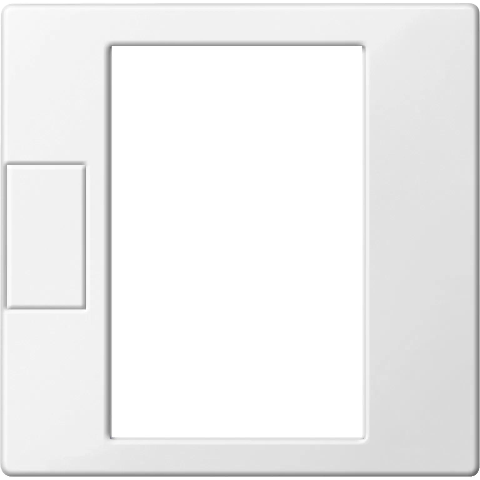 Merten Zentralplatte für Universal Temperaturregler-Einsatz mit Touch-Display polarweiß glänzend, System M MEG5775-0319