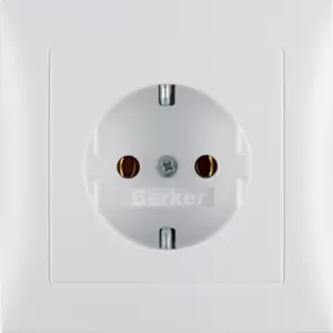 Berker Steckdose SCHUKO mit Abdeckplatte S.1 pw 47429909